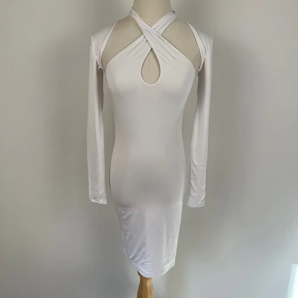 SER.O.YA White Lana Halter Mini Dress NWT Size XS - Picture 6 of 16